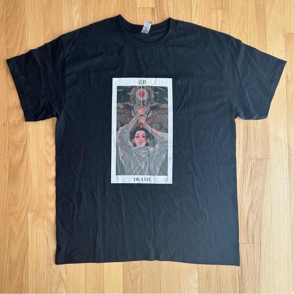💲5/$25 Death Dark Tarot Anime T-Shirt Gildan Heavy Cotton Large